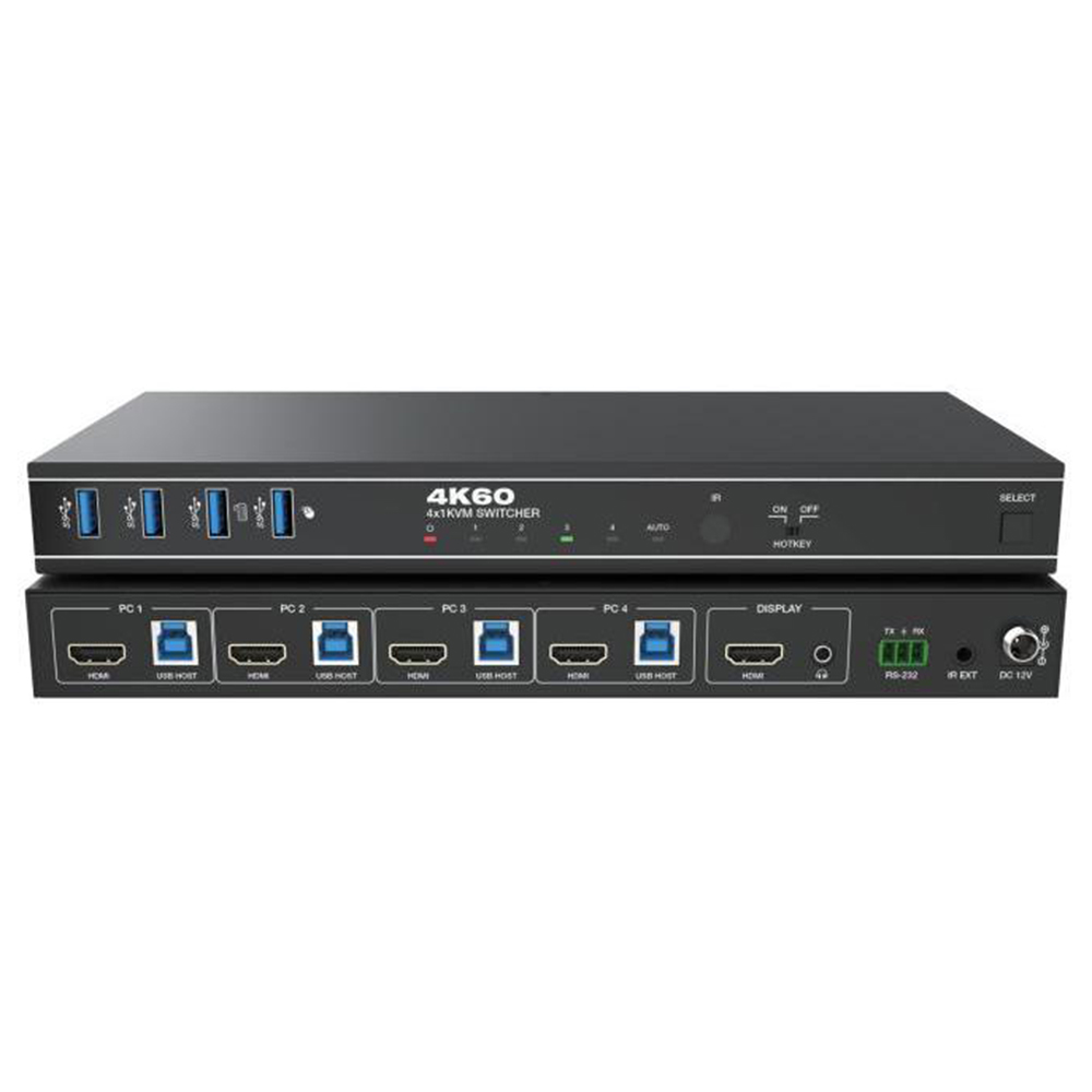 4K60 4x1 KVM switch