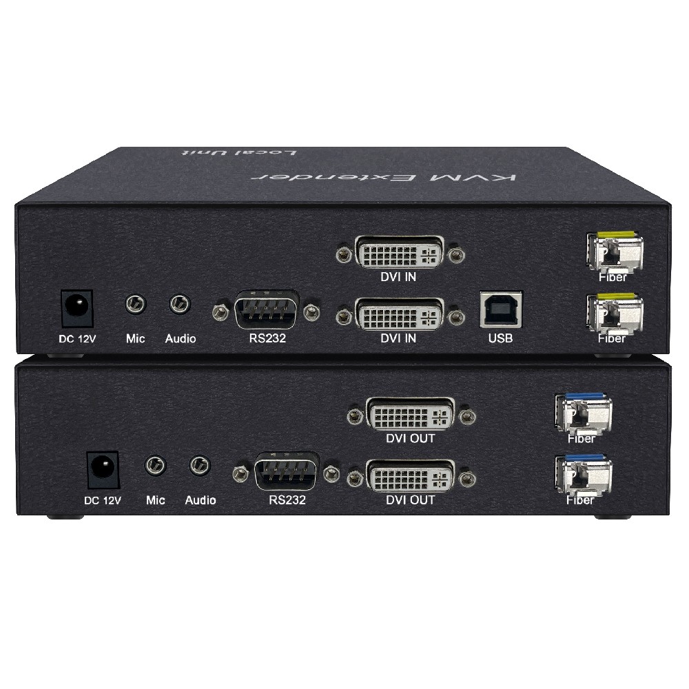 Dual-channel VGAKVM HD video fiber optic extension