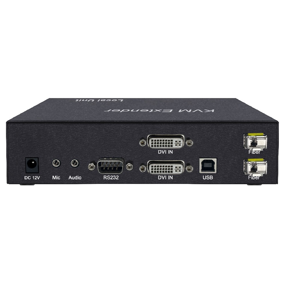 Dual-channel DPKVM high-definition video fiber optic extender