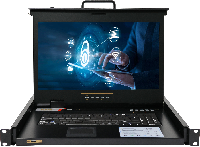 17.3-inch 16-port CAT5 Remote IP KVM Switch
