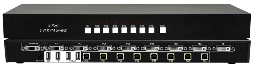 DVIKVM 8-port switch