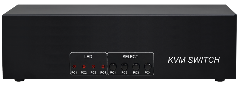 Dual-Screen DVI KVM 4-Port Switch (Audio)