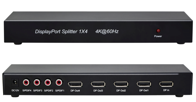 4 Port DisplayPort Splitter